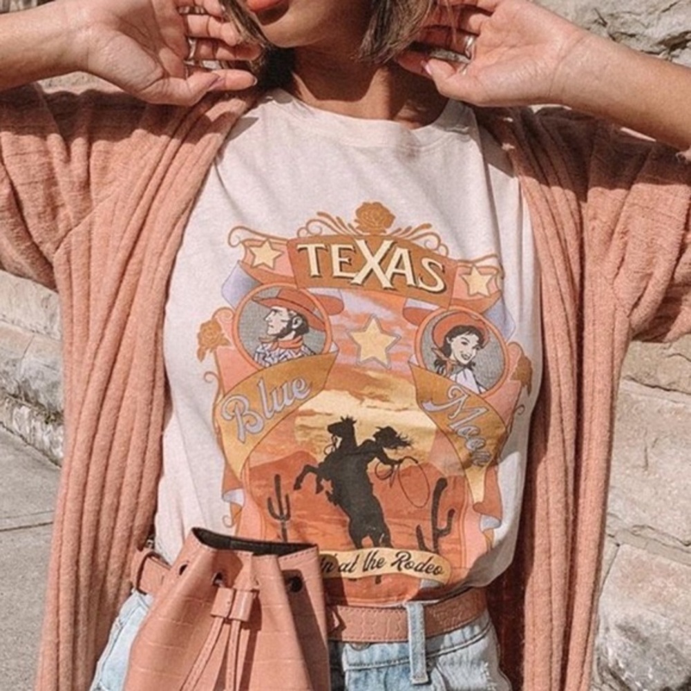 NWT Spell Texan Blue Moon Organic Girlfriend Tee